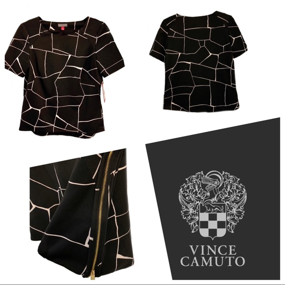 S O L D Vince Camuto Blouse NWT XS fully lined side zipper - Picture 3 of 8